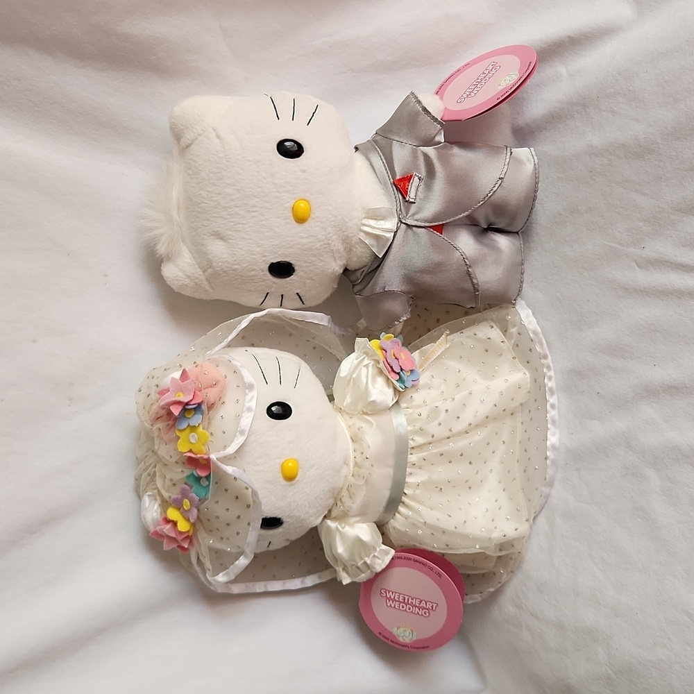 Sanrio Romantic Wedding Hello Kitty Couple 2000 Plush Stuffed Doll